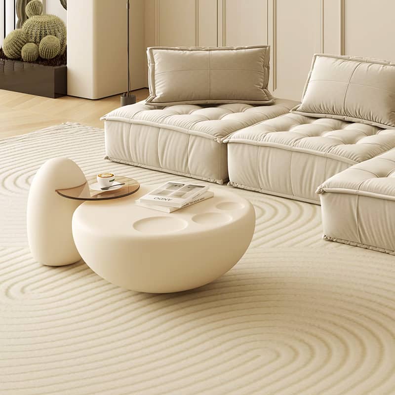 Sleek White Tea Table – Modern Elegance for Your Living Room Décor yw-195