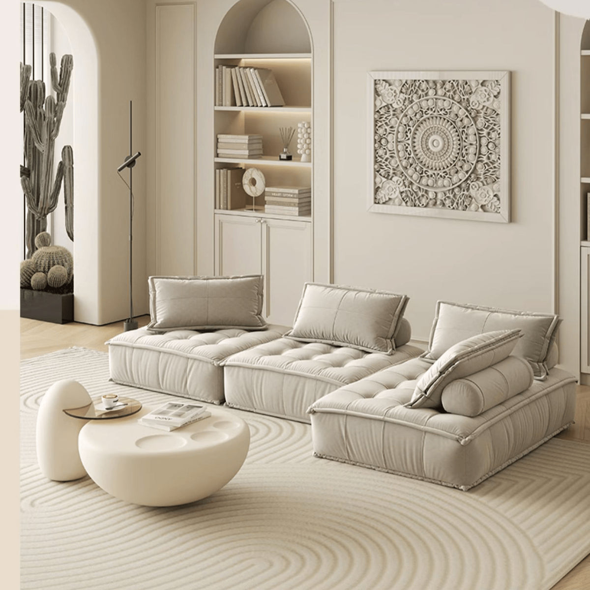 Sleek White Tea Table – Modern Elegance for Your Living Room Décor yw-195