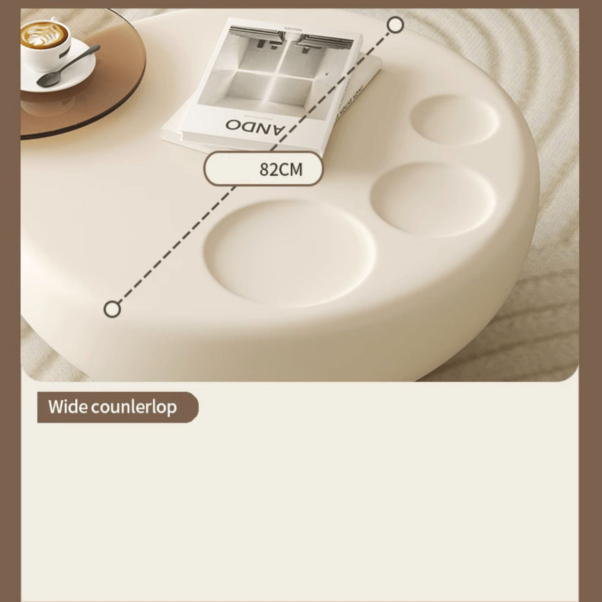 Sleek White Tea Table – Modern Elegance for Your Living Room Décor yw-195