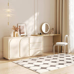 Chic Off White Makeup Table with Natural Wood Finish & Particle Board Construction yw-200