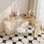 Chic Off White Makeup Table with Natural Wood Finish & Particle Board Construction yw-200