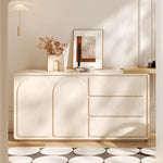 Chic Off White Makeup Table with Natural Wood Finish & Particle Board Construction yw-200
