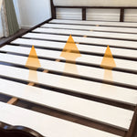 Luxury Brown Walnut Bedside Cupboard - Elegant Nightstand Storage Solution yw-206