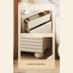 Stylish White Bedside Cupboard - Durable Density Board Wood Nightstand yw-207