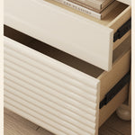Stylish White Bedside Cupboard - Durable Density Board Wood Nightstand yw-207
