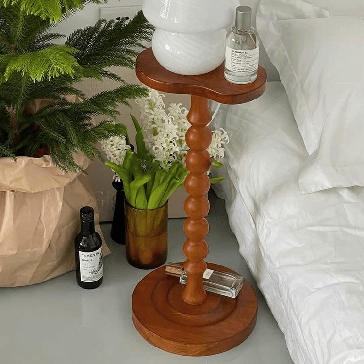 Affordable Modern Tea Table – Elegant Brown and Black Beech Wood Design yw-213