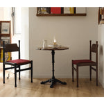 Stylish Ash Wood Chair with Red and Yellow Flannel Upholstery yw-228