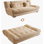 Cream Style Sofa Bed, Foldable 2-in-1 Sleeper for Small Spaces, Single/Double zf-0429-1