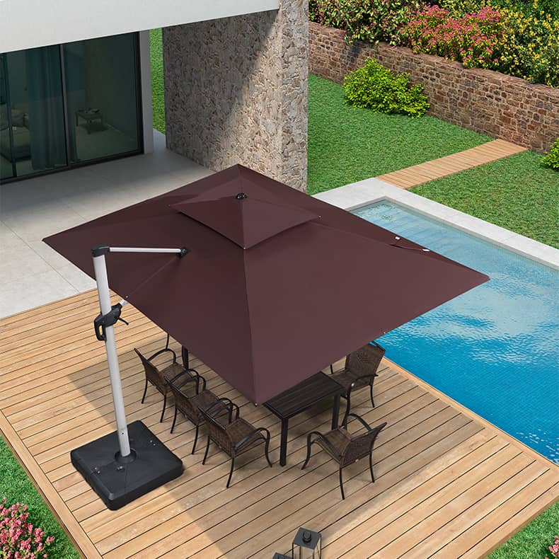 Premium Sunshade with Color-Woven Fabric and Durable Aluminum Alloy Frame zy-024-2
