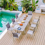 Shop Durable Gray WPC Aluminum Alloy Table – Perfect for Modern Outdoor Spaces zy-036