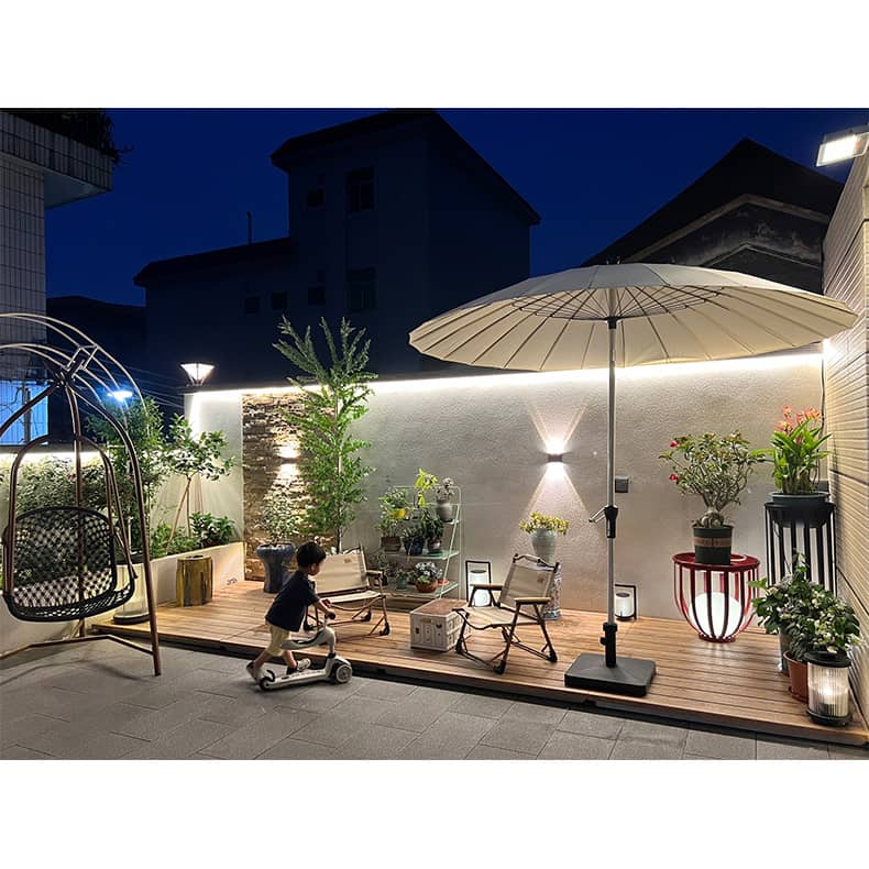 Premium Outdoor Sunshade - Khaki, Wine Red & White - Durable Aluminum Alloy Frame with Color-Woven Fabric zy-52