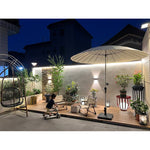 Premium Outdoor Sunshade - Khaki, Wine Red & White - Durable Aluminum Alloy Frame with Color-Woven Fabric zy-52