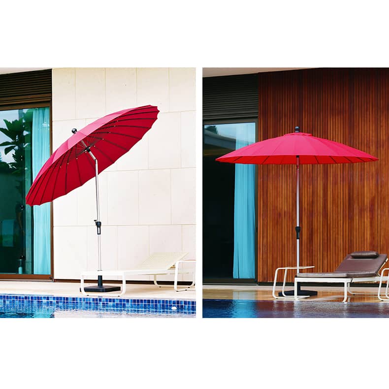 Premium Outdoor Sunshade - Khaki, Wine Red & White - Durable Aluminum Alloy Frame with Color-Woven Fabric zy-52