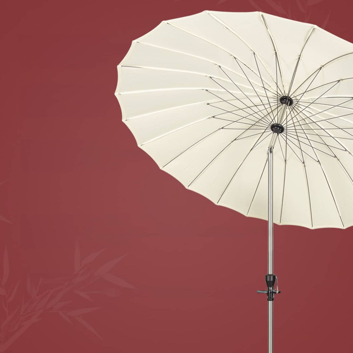 Premium Outdoor Sunshade - Khaki, Wine Red & White - Durable Aluminum Alloy Frame with Color-Woven Fabric zy-52