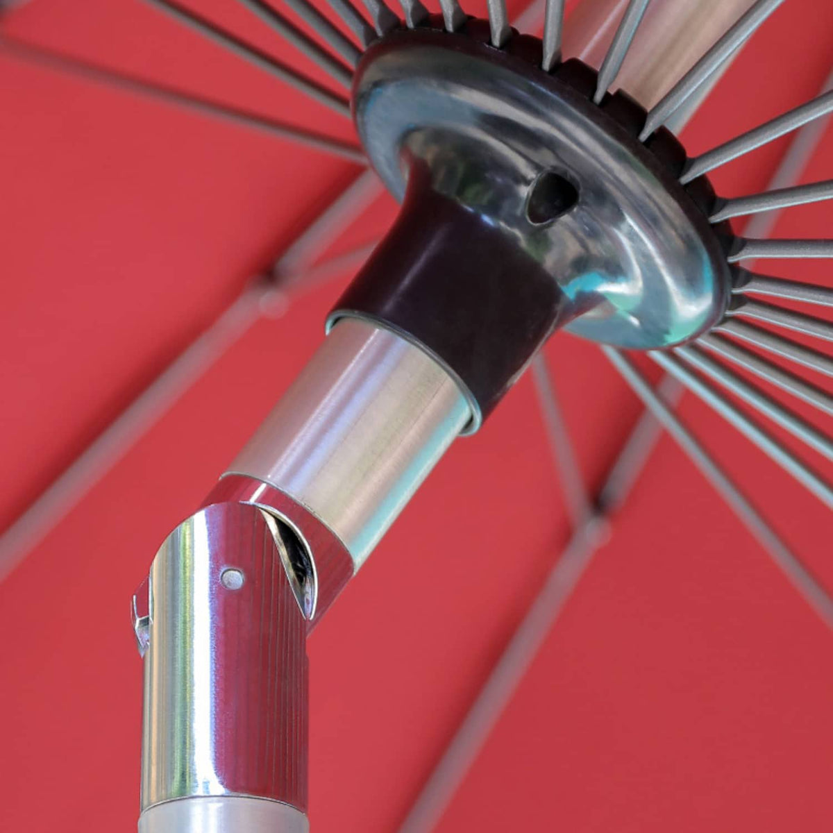 Premium Outdoor Sunshade - Khaki, Wine Red & White - Durable Aluminum Alloy Frame with Color-Woven Fabric zy-52