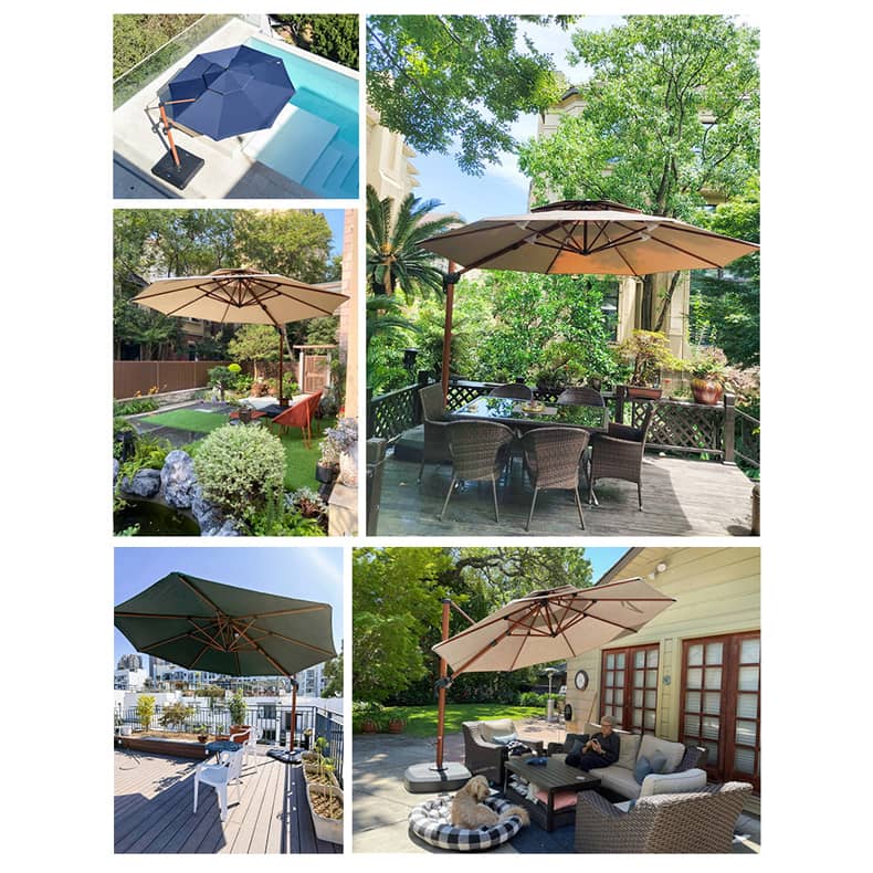 Stylish Aluminum Alloy Sunshade with Durable Woven Fabric for Ultimate UV Protection zy-55