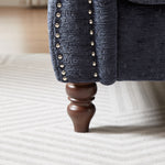 81-inch Chenille Face-to-face Chaise Lounge with Two Pillows,Nailhead trim,Button Tufted Design and Rolled Arms for Lounge, Living room and Office W834S00317-djyc