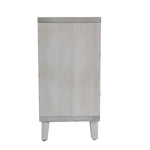Accent Cabinet 4 Shutter Door Wooden Cabinet Sideboard Buffet Server Cabinet Storage Cabinet, for Living Room, Entryway, Hallway, Office, Kitchen and Dining Room, Distressed White W1435P153088-djyc