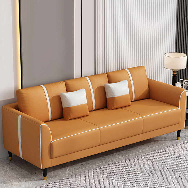 Contemporary Sofa Collection - Brown, Orange, Mint Green, Blue, Gray & Off-White in Wood & Techno Fabric yr-122