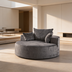 55'L Chenille Sponge single sofa,No Assembly Required,Fluffy Modern Sleeper Chair for Living room, Bedroom, Lounge and Projection Room(Not a swivel chair.)-W834P431155 - 场景图