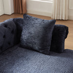 81-inch Chenille Face-to-face Chaise Lounge with Two Pillows,Nailhead trim,Button Tufted Design and Rolled Arms for Lounge, Living room and Office W834S00317-djyc