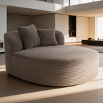 Modern Chaise Lounge Sofa Boneless Couch Sofa Bed Compression Sofa Couch with Two Supportive Pillows for Living Room, Gray-N719S002370E - 场景图