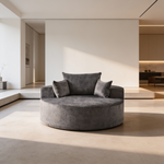55'L Chenille Sponge single sofa,No Assembly Required,Fluffy Modern Sleeper Chair for Living room, Bedroom, Lounge and Projection Room(Not a swivel chair.)-W834P431155 - 场景图