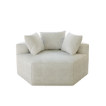 54''L Chenille Sponge single sofa,No Assembly Required,Fluffy Modern Sleeper Chair for Living room, Bedroom, Lounge and Projection Room W834P221045-djyc