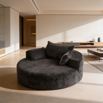 55'L Chenille Sponge single sofa,No Assembly Required,Fluffy Modern Sleeper Chair for Living room, Bedroom, Lounge and Projection Room(Not a swivel chair.)-W834P431153 - 场景图