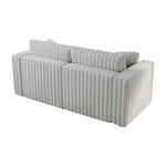 75.6" Soft Rabbit Plush Modular 2-person Sofa - Highly Comfortable with Distinctive Design. Perfect for Bedroom & Living Room. Light gray. Modern & Plush Furniture Choice. W1767S00007-djyc