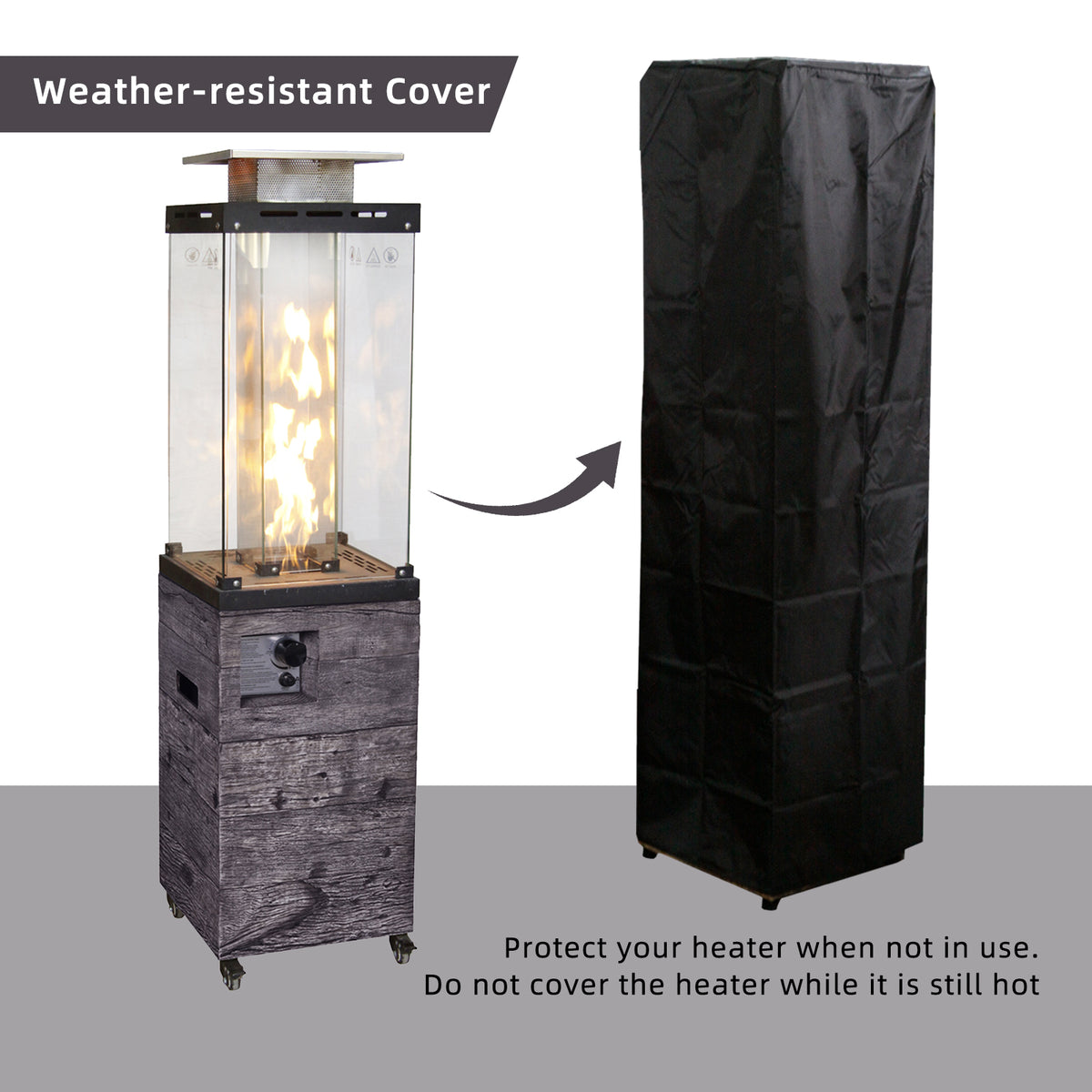 Good New Product Faux Woodgrain Fire Heater With Tempered Glass W2029120091-djyc