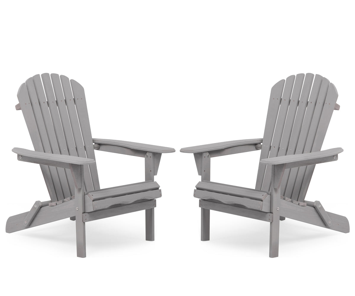 Wood Lounge Patio Chair for Garden Outdoor Wooden Folding Adirondack Chair Set of 2 Solid Cedar Wood Lounge Patio Chair for Garden, Lawn, Backyard W139058446-djyc