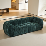 Chenille Pure Foam Sofa, Modern Quilted Cloud Sofa, Deep-Seat Chenille Pure Foam Sofa, Comfortable Modern Sofa, Suitable for Living Rooms, Bedrooms, and Apartments-W834P442223 - 场景图