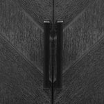 K&K 51.2"W 3D Wave Stripes Ash Veneer (Not Cheap Paper) Kitchen Island with Drop Leaf, Farmhouse Kitchen Island on Wheels with Internal Storage Rack, Rolling Kitchen Cart(Black) N707P207915B-djyc