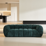 Chenille Pure Foam Sofa, Modern Quilted Cloud Sofa, Deep-Seat Chenille Pure Foam Sofa, Comfortable Modern Sofa, Suitable for Living Rooms, Bedrooms, and Apartments-W834P442223 - 场景图