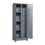 Metal Storage Cabinets, Cleaning Tool Cabinet with Locking Door, Tall Broom Tool Organizer and Storage, Large Storage Cabinet for Kitchen, Pantry, Office, Shop W328P193783-djyc