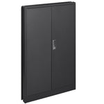 Metal Storage Cabinet with Locking Doors and Adjustable Shelf, Folding Filing Storage Cabinet , Folding Storage Locker Cabinet for Home Office,School,Garage, Black W124747827-djyc