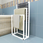 Metal Freestanding Towel Rack 3 Tiers Hand Towel Holder Organizer for Bathroom Accessories, White W840100843-djyc