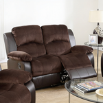 Modern 2pc Living Room Set 1x Sofa 1x Loveseat Pillow Armrest Cushion Backrest Faux Leather Upholstery Chocolate Finish Primary Living Room Furniture-B011S02391 - 正方形修复
