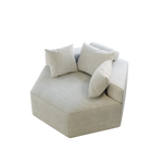 54''L Chenille Sponge single sofa,No Assembly Required,Fluffy Modern Sleeper Chair for Living room, Bedroom, Lounge and Projection Room W834P221045-djyc