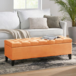 Contemporary Button-Tufted Storage Ottoman Bench with Diamond Stitching – Versatile Seating & Hidden Storage N757P245683O-djyc