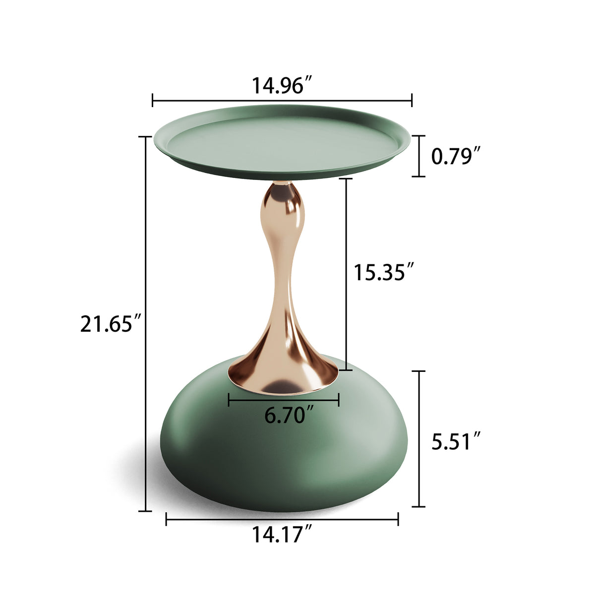 Luxury Design Iron End Table, Minimalist Round Side Table for Small Space W1241P156687-djyc