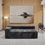 Modular Sectional Sofa Plush Corduroy Fabric Comfortable Chaise Lounge Couch SP-009A-GREY-2L-W3819P448423