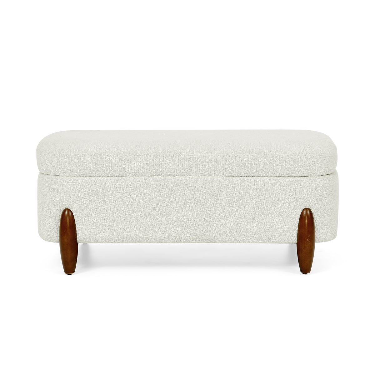 Ottoman bench with storage and seat cushion, made of looped gauze material, suitable for bedrooms, living rooms, and entrance passages-BEIGE(42.5"*20.5"*18.5") W487P202260-djyc