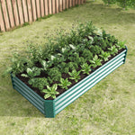 Raised Garden Bed Outdoor, 6×3×1ft , Metal RaisedRectangle Planter Beds for Plants, Vegetables, and Flowers - Green W84091003-djyc