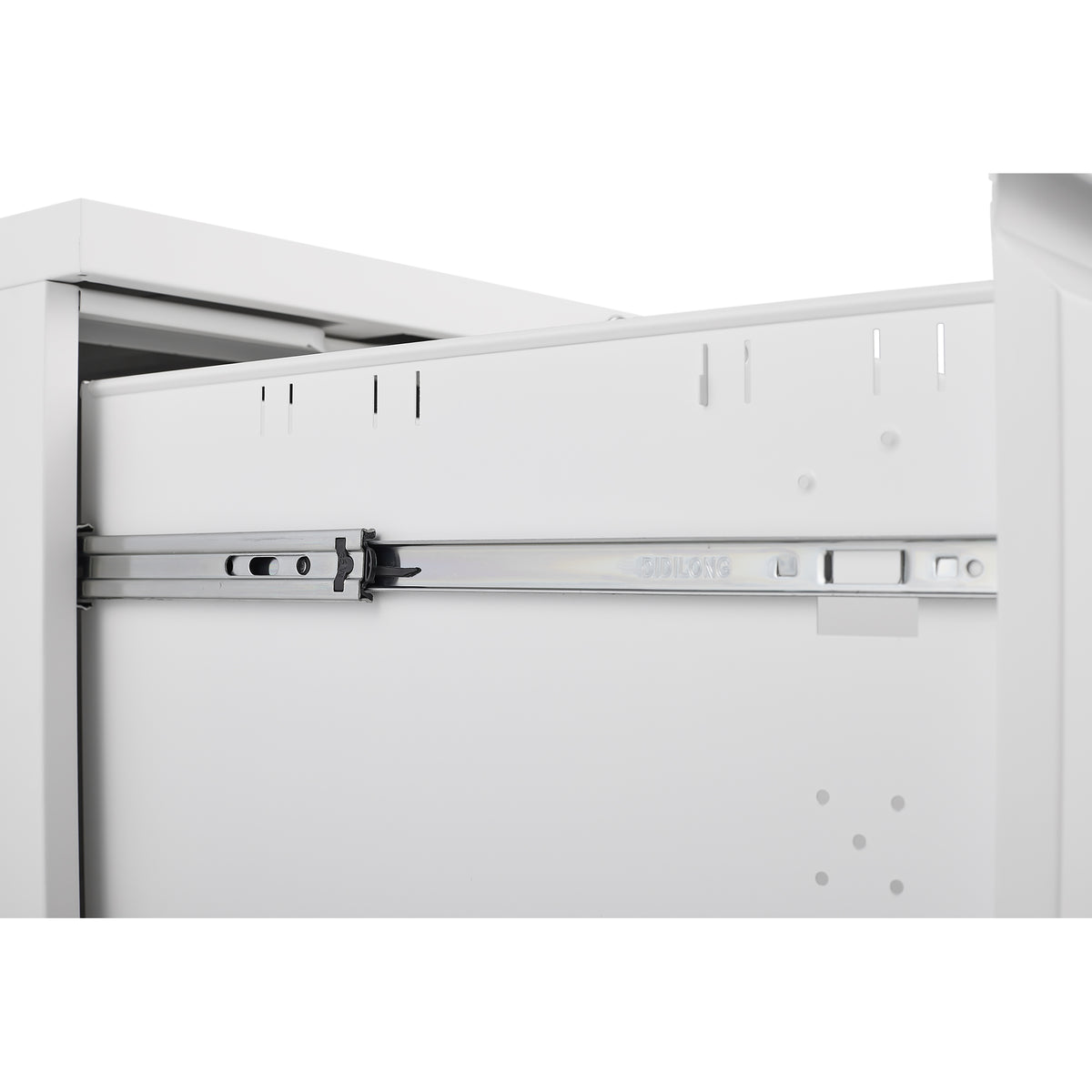 Metal 2 Drawers Mobile File Cabinet with Lock, Under Desk Office Steel Filing Cabinet, 25.6''H Legal/Letter Size Files Storage Cabinet,White W1247125572-djyc