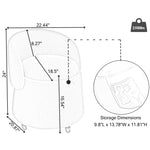 Versatile 23" Storage Stool: Multi-Functional Pink Teddy Fleece Design, Enhances Functionality in Bedrooms & Living Rooms W1278122696-djyc