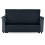 Loveseats Sofa Bed with Pull-out Bed,Adjsutable Back,Blue+ Grey W487109971-djyc