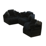 54''L Chenille Sponge single sofa,No Assembly Required,Fluffy Modern Sleeper Chair for Living room, Bedroom, Lounge and Projection Room W834P221047-djyc