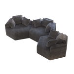 54''L Chenille Sponge single sofa,No Assembly Required,Fluffy Modern Sleeper Chair for Living room, Bedroom, Lounge and Projection Room W834P221043-djyc